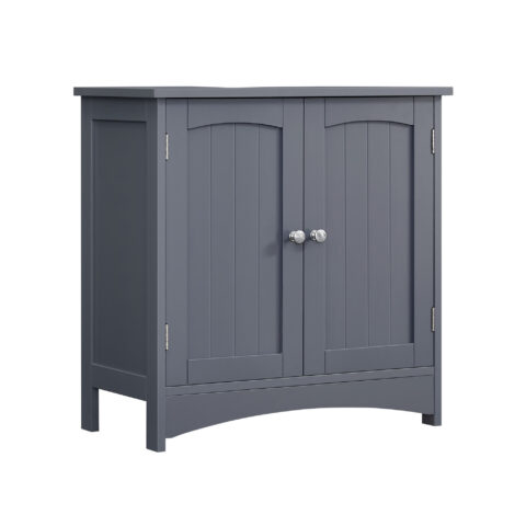 VASAGLE Under Sink Storage Cabinet, Vanity Unit, Under Basin Storage, Bathroom Floor Cabinet with 2 Door, Adjustable Shelf, Large Storage, Freestanding, Rustic, 60 x 30 x 60 cm, Grey BBC001G01 Vannitoakapid