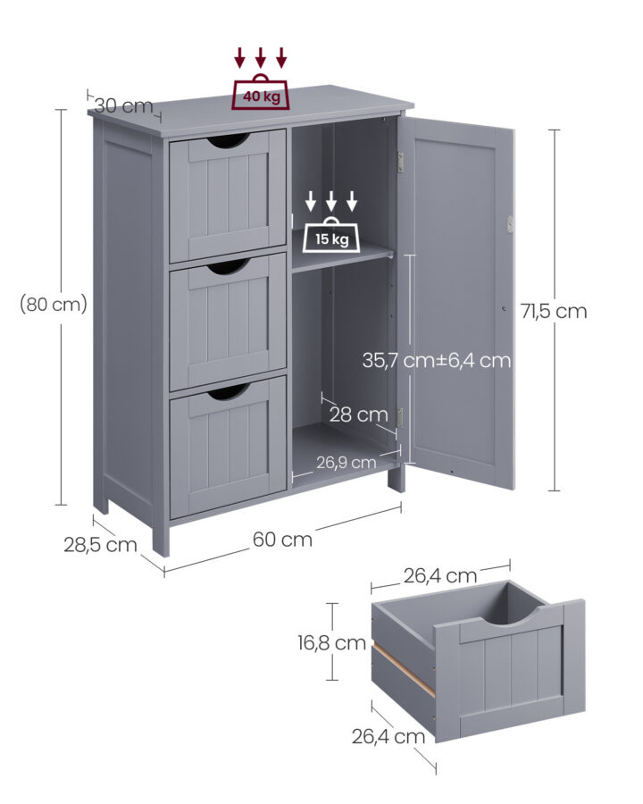Vannitoakapp 60x30x81cm Vannitoakapid