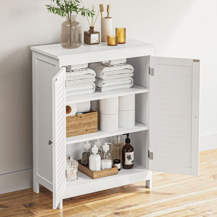 Põrandakapp 60x30x80cm, valge Vannitoamööbel