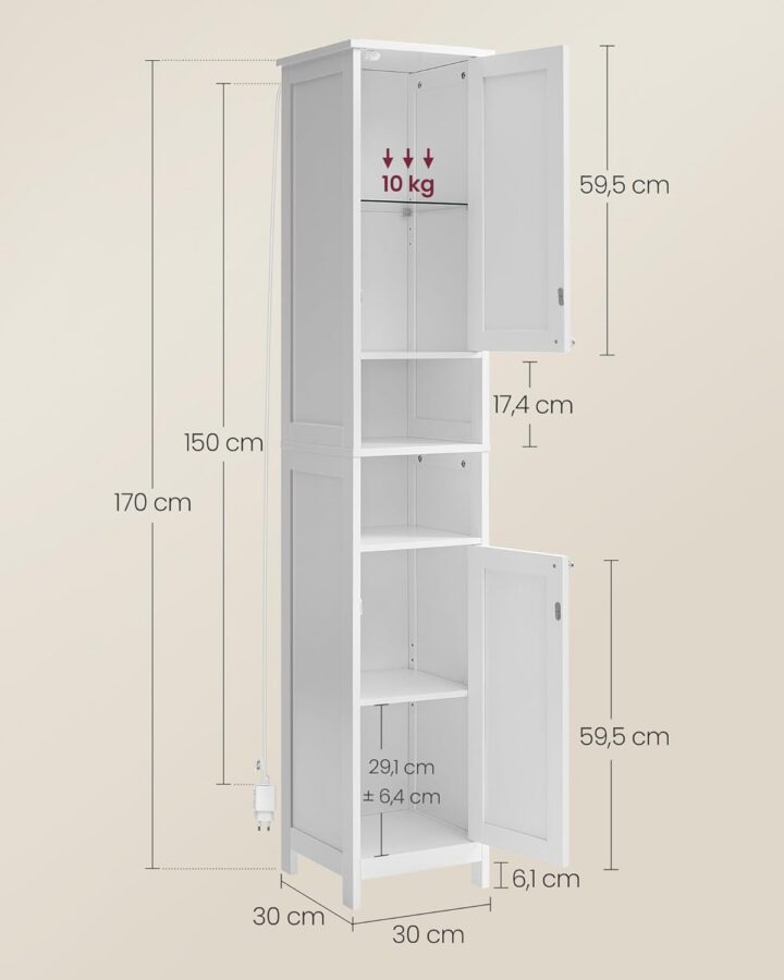 Vannitoa kapp 30x30x170cm Vannitoakapid