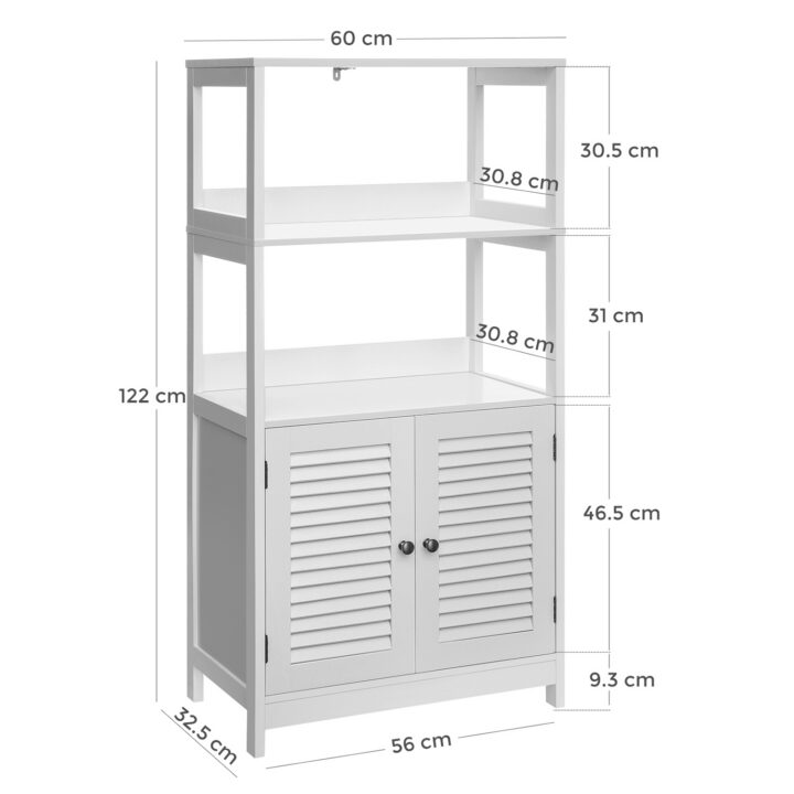 Vannitoa kapp 60×32.5x122cm, valge Vannitoakapid