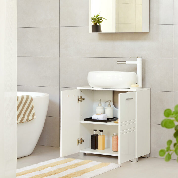 Valamu kapp 60x30x63cm, valge Vannitoakapid