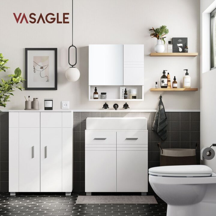 Valamukapp 60x63x30cm, valge Vannitoakapid