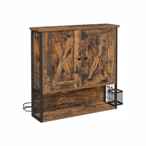Valamu kapp 60x16x60cm, must, antiikhõbedane Vannitoakapid