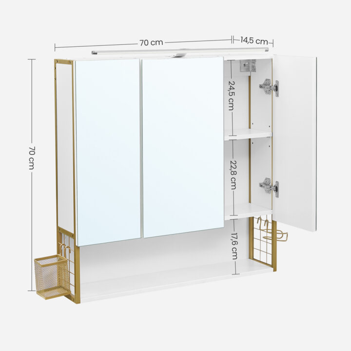 Valamukapp 70x16x70cm, kuld Vannitoakapid