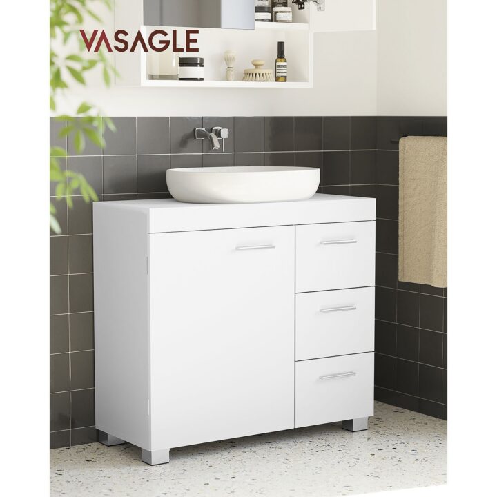 Valamu kapp 70x30x64cm, valge Vannitoakapid