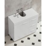 Valamu kapp 70x30x64cm, valge Vannitoakapid