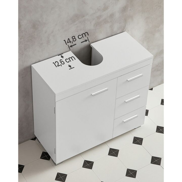 Valamu kapp 70x30x64cm, valge Vannitoakapid