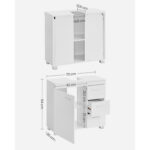 Valamu kapp 70x30x64cm, valge Vannitoakapid