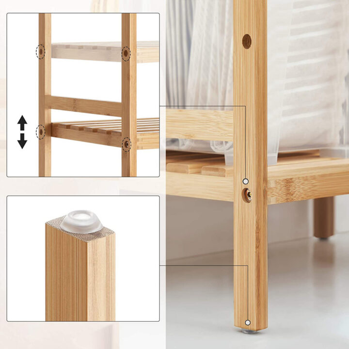 Bambusest riiul 45×31.5×79.5cm looduslik Köögiriiulid