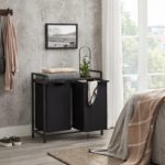 Pesukorv alusega 73x33x72cm rustikaalne pruun, must Pesukorvid ja hoiukastid
