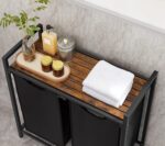 Pesukorv alusega 73x33x72cm rustikaalne pruun, must Pesukorvid ja hoiukastid