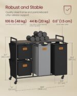 Pesukorv 98.6x33x80.5cm Pesukorvid Pesukorv 98.6x33x80.5cm Pesukorvid