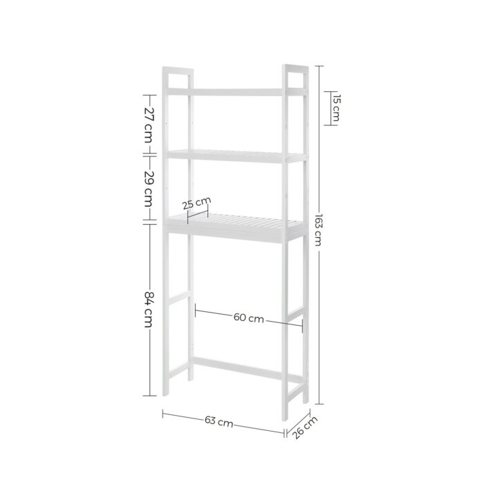 Vannitoariiul 63×26.1x170cm valge Vannitoariiulid