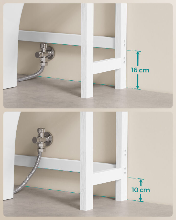Hoiustamisriiul 63x26x185cm hall Vannitoariiulid
