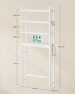 Hoiustamisriiul 63x26x185cm hall Vannitoariiulid