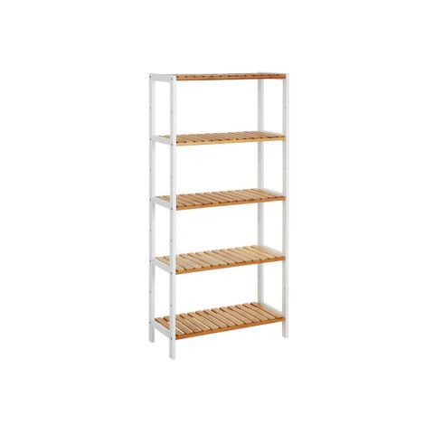 Bambusest riiul 130x26x60cm valge, peamine värv Seinariiulid