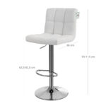 Baaritoolid 46x42x(96.5-118.5)cm valge Baaripukid ja baaritoolid