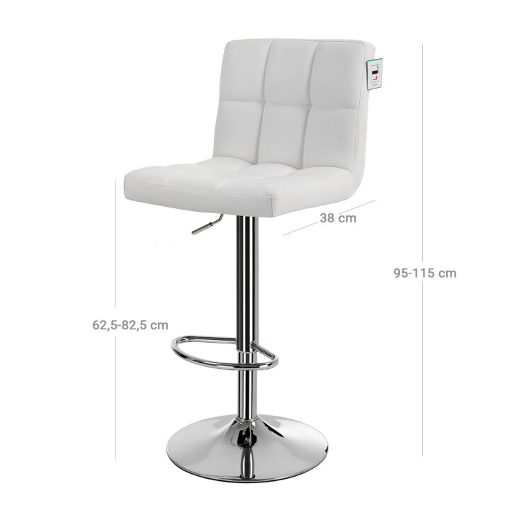 Baaritoolid 46x42x(96.5-118.5)cm valge Baaripukid ja baaritoolid