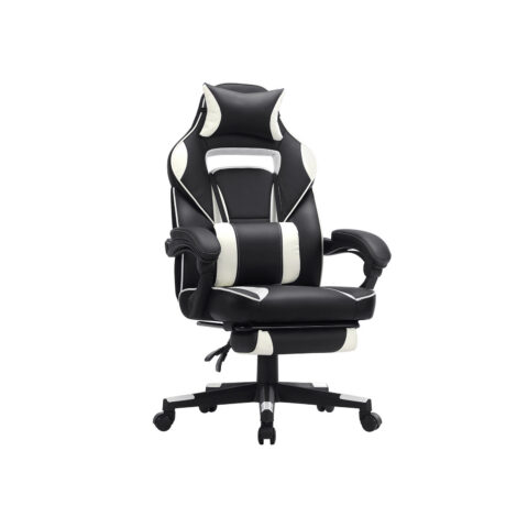 Kontoritool 70.9×65.5x(119.7-129.7)cm must, valge Ergonoomilised toolid