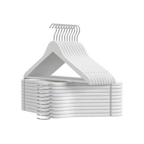 Puidust riidepuu 44.5x23x1.2cm valge Plastikust riidepuud
