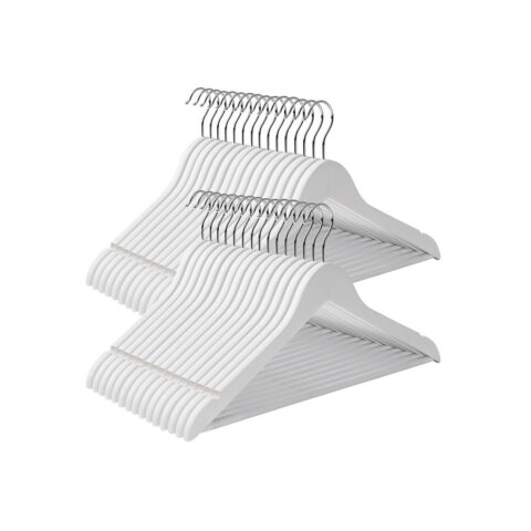 Puidust riidepuu 44.5x23x1.2cm valge Puidust riidepuud