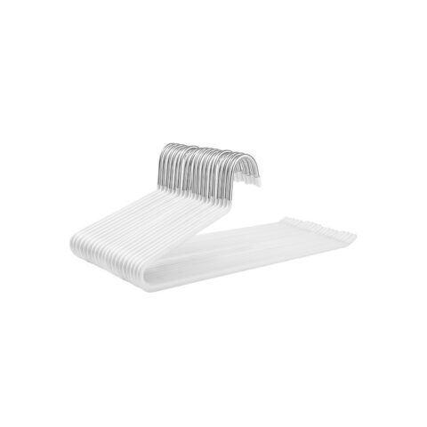 Metallist riidepuud 38x13x0.5cm valge, hõbedane Metallist riidepuud