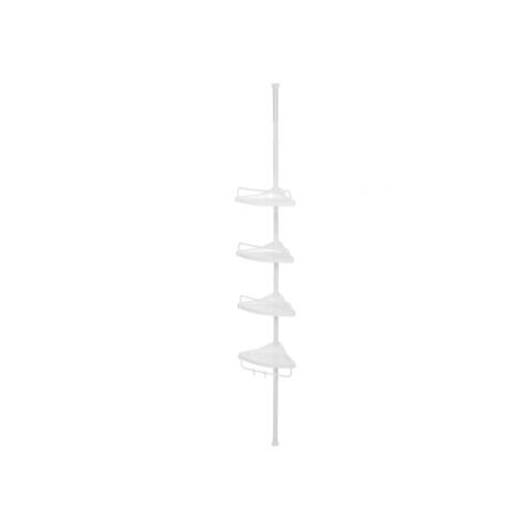 Nurgariiul 35x25x(85-305)cm valge Vannitoariiulid