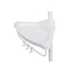 Nurgariiul 35x25x(85-305)cm valge Vannitoariiulid