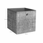 Hoiukarbid 30x30x30cm hall, lõuendkangas Pesukorvid ja hoiukastid