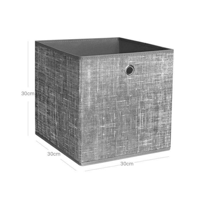 Hoiukarbid 30x30x30cm hall, lõuendkangas Pesukorvid ja hoiukastid