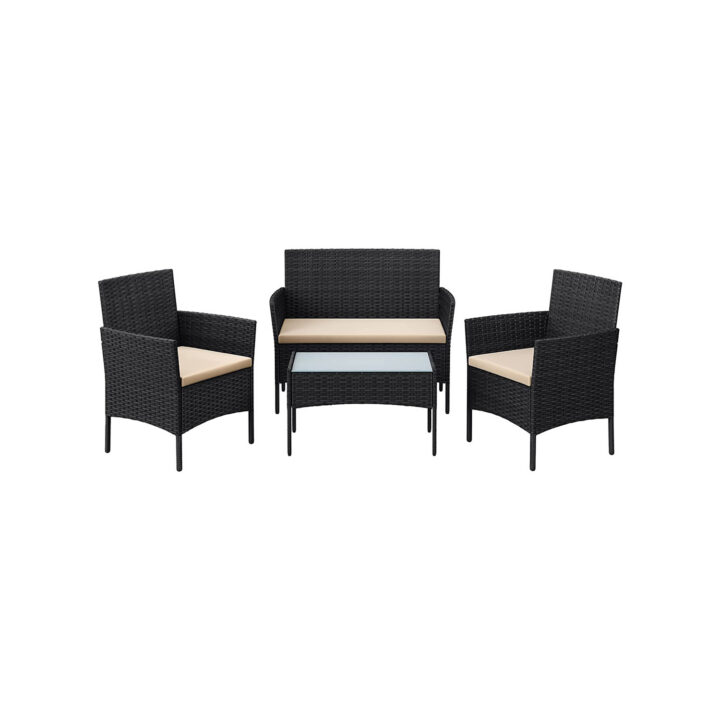 Aiamööbli komplekt 58x49x85cm, 72x42x40cm, 104x49x85cm must, topoloogiline värv Aiamööbli komplektid