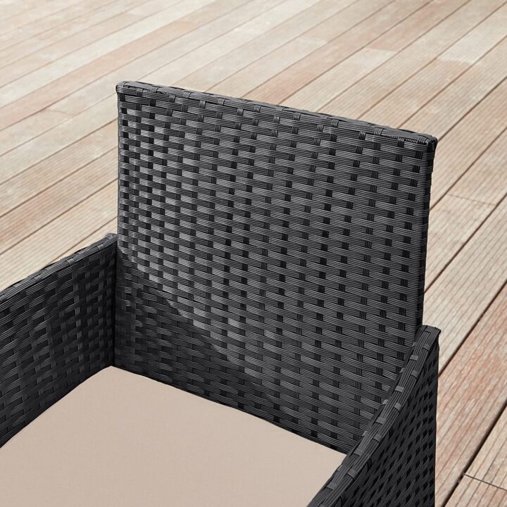 Aiamööbli komplekt 58x49x85cm, 72x42x40cm, 104x49x85cm must, topoloogiline värv Aiamööbli komplektid