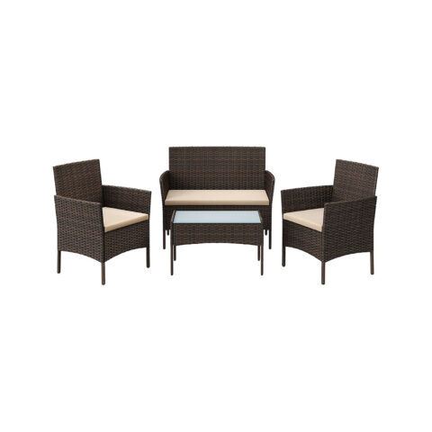 Aia mööbli komplekt ：58x49x85cm，：72x42x40cm，：104x49x85cm pruun, topoloogiline värv Aiamööbli komplektid