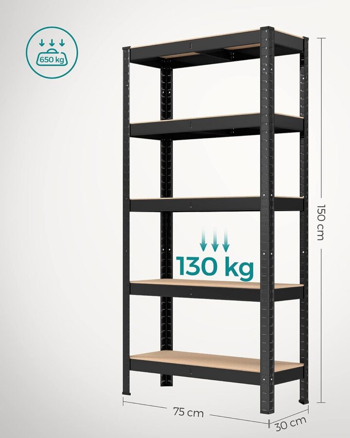 Riiulid 150x75x30cm must Tööriistariiulid