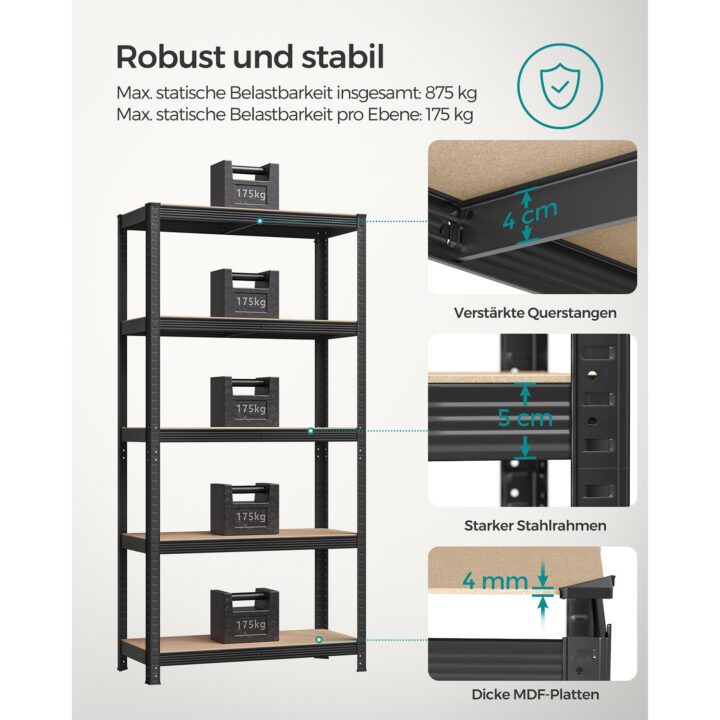Riiulid 180x90x40 must Tööriistariiulid