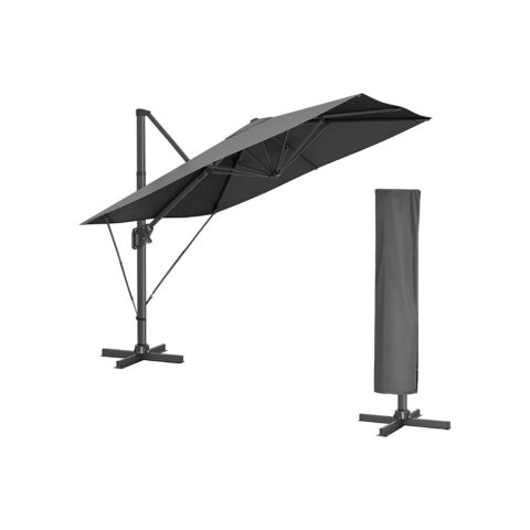Terrassi päikesevari 300x300cm hall Päikesevarjud ja jalad
