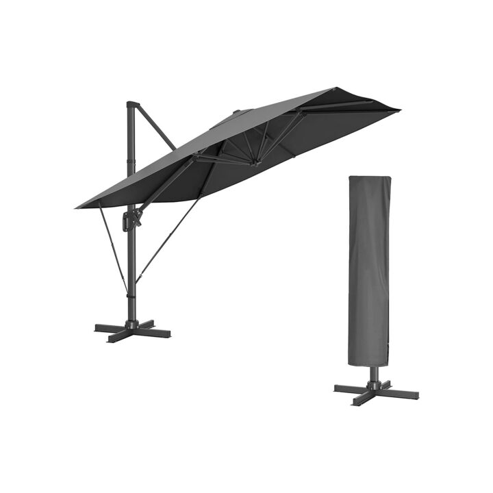 Terrassi päikesevari 300x300cm hall Päikesevarjud ja jalad