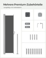 Külgvarikatus 160x350cm hall Varikatused