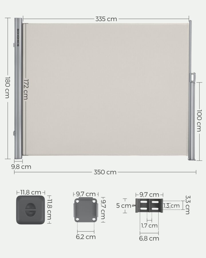 Külgvari 180x350cm hall Varikatused
