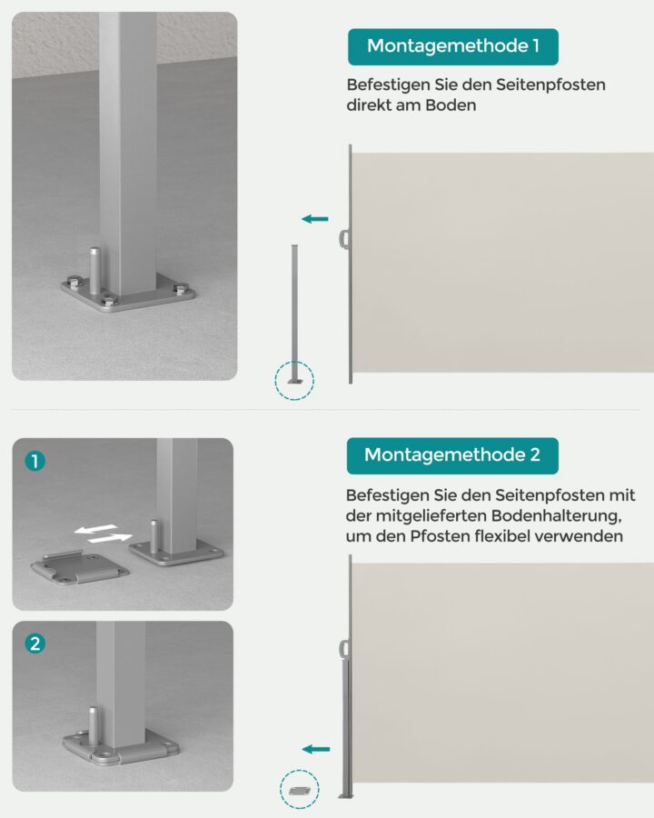 Külgvarikatus 180x350cm hall Varikatused
