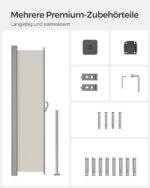 Külgvarikatus 180x350cm hall Varikatused