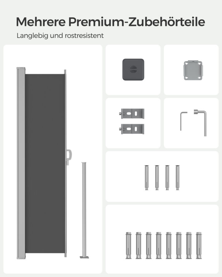 Külgvarikatus 200x300cm hall Varikatused