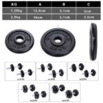 Hantlid 2x15kg 35x16x16cm must,must Hantlid ja jõupingid