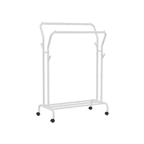 Riidepuu 103.5×52.5x155cm valge Riidestanged