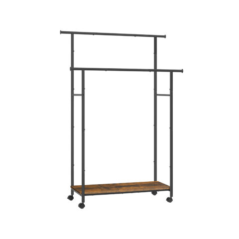 Riiul riietele 98.5×39.6×156.8cm Metallist riidepuud