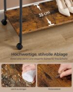 Riiul riietele 98.5×39.6×156.8cm Metallist riidepuud