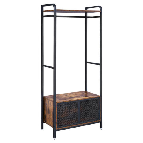 Riidestange 80x40x180cm maalähedane pruun, must Puidust riidepuud