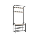 Riidenagi 183x84x33.7cm, must, hele elevandiluu Jalanõuderiiulid