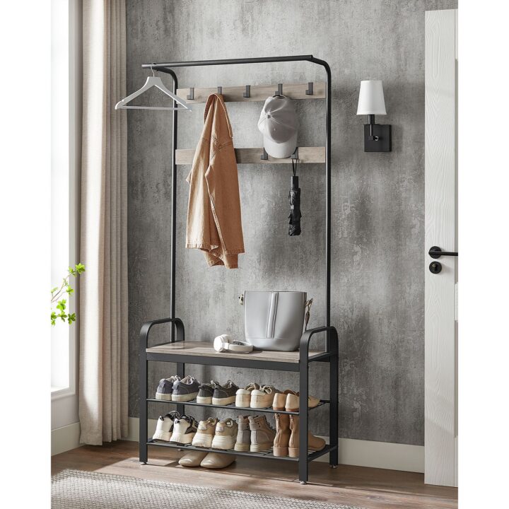 Riidenagi 183x84x33.7cm, must, hele elevandiluu Jalanõuderiiulid